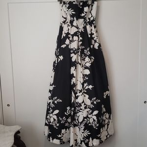 Anthropologie Eliza J Black Floral Gown Dress 4